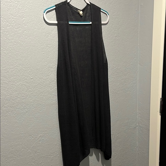 Eileen Fisher Gray  Sleeveless Cardigan Vest - Picture 3 of 6